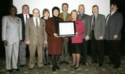 Councillor Socknacki presents award to West Hill - Highland Creek Lions Club